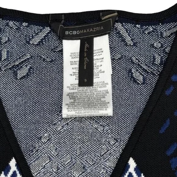 BCBGMaxAzria Gari Jacquard Bodycon Dress Womens Size Small - Picture 3 of 6